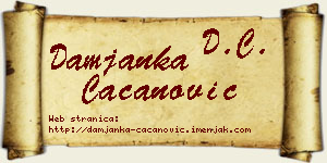 Damjanka Cacanović vizit kartica